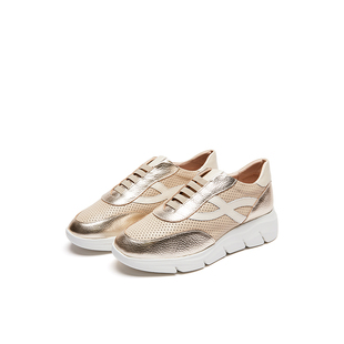 24Hrs西班牙24小时进口女士时尚厚底休闲运动鞋 小牛皮单鞋26460