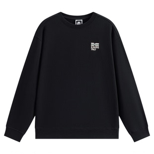 Kappa卡帕纯棉针织套头衫2026春季新款潮男士吸湿透气基础款卫衣