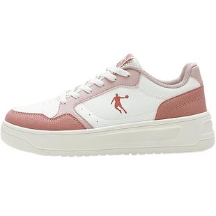 乔丹女鞋板鞋2026春季新款粉色休闲百搭鞋子厚底增高小白鞋运动鞋