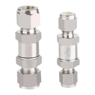 316L不锈钢卡套过滤器 高压双卡套式直通过滤阀 气体管路过滤器