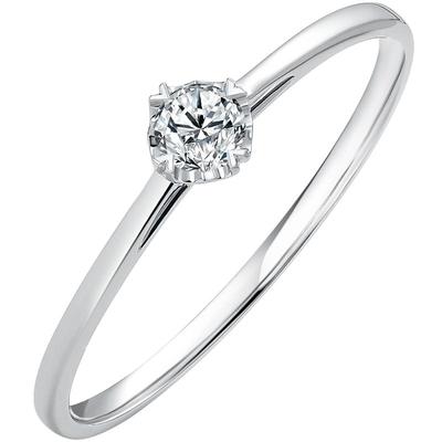 周六福PT950铂金钻戒天然真钻诺爱璀璨四爪求婚0.1克拉钻石送女友