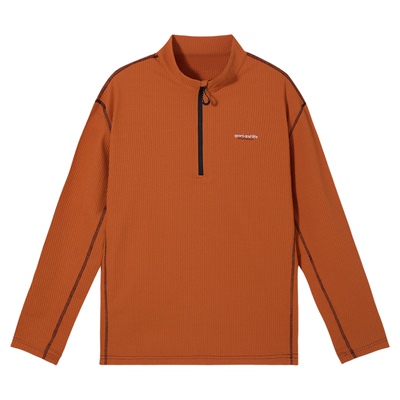 PSO Brand男装女装【速干】华夫格撞色立领男士长袖t恤运动上衣