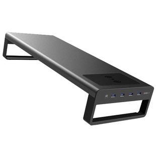 鹿为电脑显示器屏增高架 苹果imac支架USB集线器HUB手机无线充电