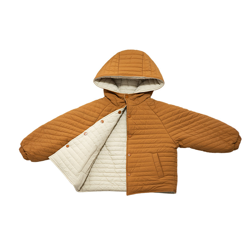 男童冬款夹棉外套休闲两面穿棉服
