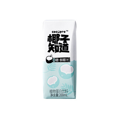 椰子知道0糖鲜椰汁200ml