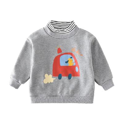 丽婴房半高领休闲长袖加绒上衣