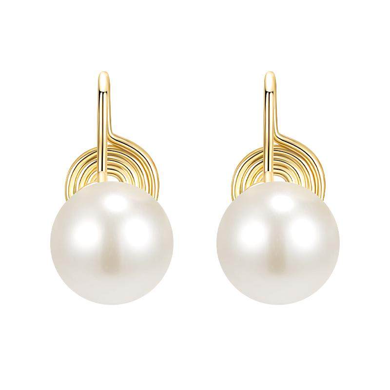 fever同款施家珍珠耳夹无耳洞女蚊香盘耳环小众耳饰品高级感耳钉