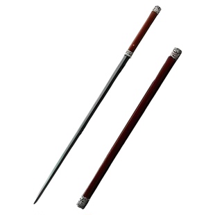 红衫剑中款唐剑龙泉刀剑宝剑高锰钢一体红木棍剑淬火短剑未开刃