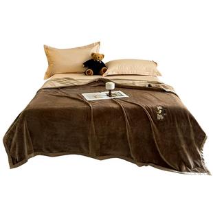 TeenieWeenie纯色金貂绒毛毯冬季双面绒毯办公室午休毯子沙发盖毯