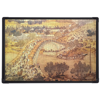 清明上河图的拼图带相框加厚材质