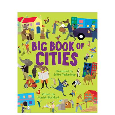 【预售】【博洛尼亚获奖插画师Britta Teckentrup】城市大书 Big Book of Cities 原版英文儿童绘本 善本图书