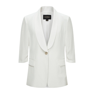 Scofield女装都市轻商务风青果领西装收腰外套挺括垫肩