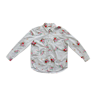 LONSLAN 2023SS NEW 小众设计粉色调调花朵衬衫