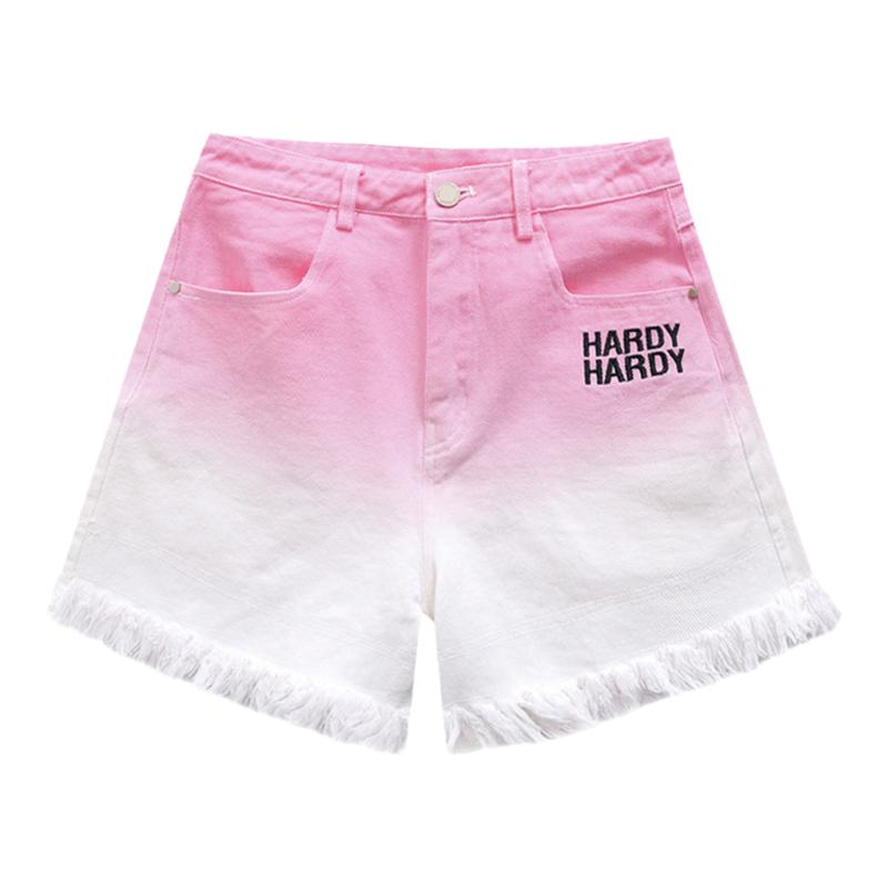 HARDYHARDY2024夏季新款渐变短裤个性新潮设计刺绣logo休闲裤子Q