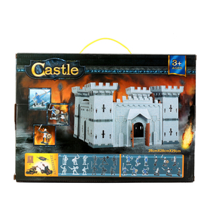 JEU旧义古代小兵人套装 中世纪城堡沙盘战争模型玩具男生日礼物