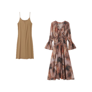 楠哥微胖mm法式性感高级感连衣裙女夏大码V领宽松海边度假长裙子