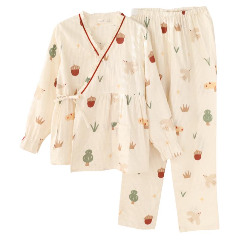 富朵春秋月子服薄款純棉紗布吸汗孕婦產前睡衣哺乳產后喂奶家居服