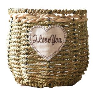 田园草编花篮柳编手提篮北欧创意藤编干花插花篮多肉绿植花盆花器