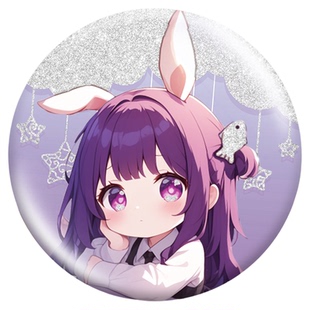 沉墨纸品双闪吧唧来图定制谷子谷美PET胶片自印自制二次元徽章