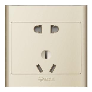 公牛明装金色开关插座明线盒一开带五孔16a墙壁超薄面板多孔家用