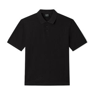 ARMANI EXCHANGE/阿玛尼夏季新款男提花短袖翻领正肩肌理感Polo衫