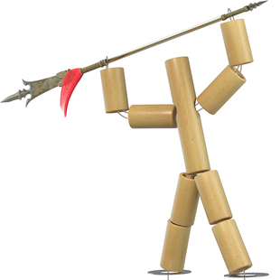 六年级竹节人对战玩具小学生高级版材料包益智手工双人pk擂台桌子