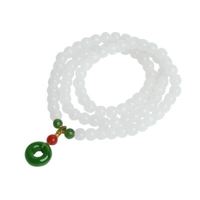 宫里上新天然和田玉羊脂白玉手串