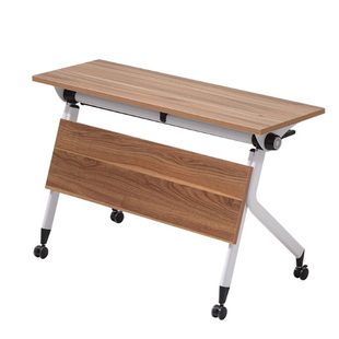 折叠长条桌会议桌培训室机构桌椅单人扇形学生桌可移动拼接圆形桌