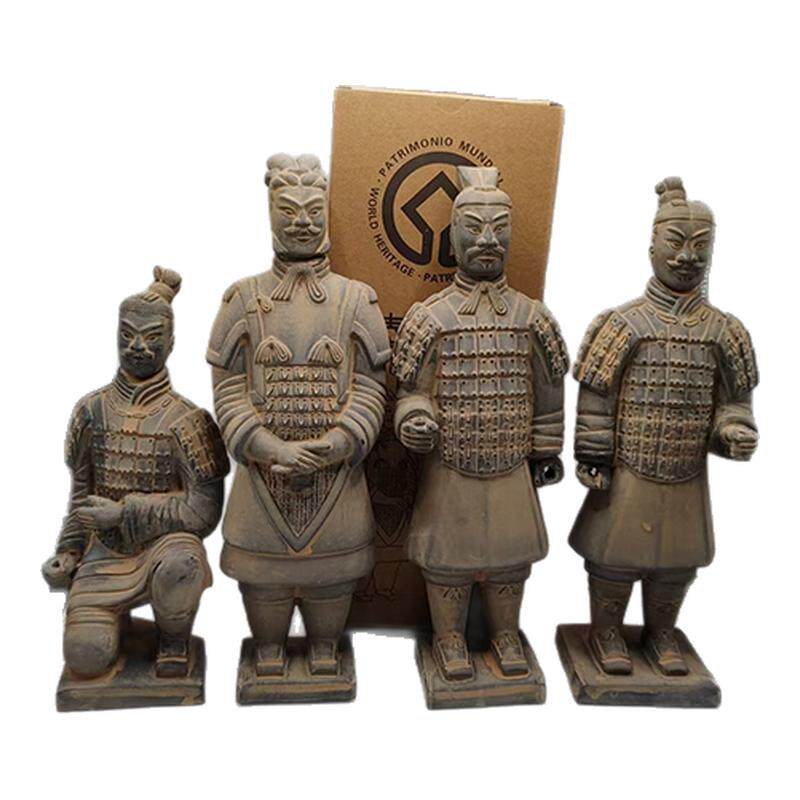 兵马俑25cm单俑带盒做工精良陶俑