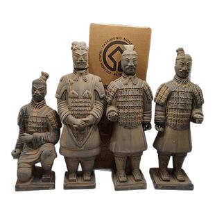 兵马俑西安旅游纪念品仿古摆件工艺品25cm秦俑秦始皇泥人泥塑单俑