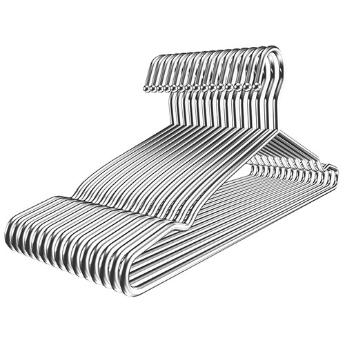 不锈钢衣架实心挂衣架子凉晾衣撑撑子家用阳台加粗晒衣挂衣服好物