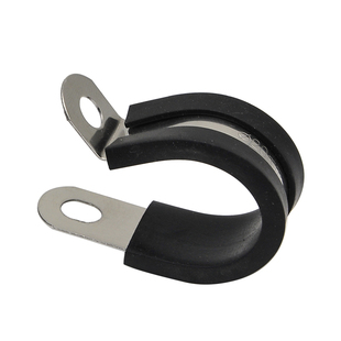 R型连胶条喉箍汽车减震铁管夹船用油管电线电缆固定夹P型卡箍抱箍