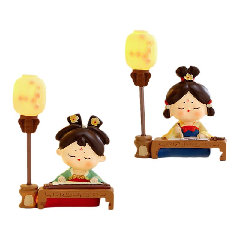 唐宫夜宴仕女琴棋书画摆件带灯