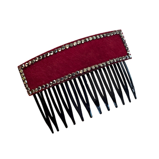 无痕发梳女红色发夹后脑勺刘海插梳盘发梳子碎发卡高级感发簪发饰