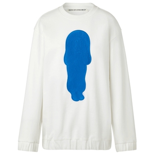 IIIVIVINIKO春季新款「BERTO FOJO联名系列」全棉休闲印花卫衣女