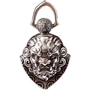 复古黄铜驱魔铃铛钥匙扣纯铜吊坠女国风挂件男吉祥白铜铃精致礼品