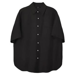 陈小满原创设计砂洗真丝黑色法式衬衫女高级感2025秋新款气质上衣
