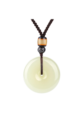 天然和田玉平安扣吊坠女款