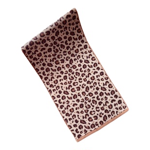 外贸日单新品豹纹无捻男女情侣配套柔软吸水纯棉洗脸毛巾长方面巾