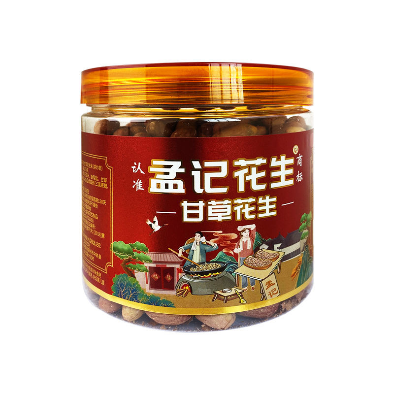 孟记甘草花生炒花生米下酒菜罐装