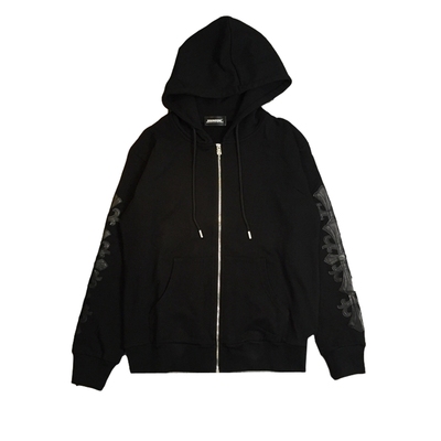 热卖爆款刺绣logo皮质pu宝剑卫衣