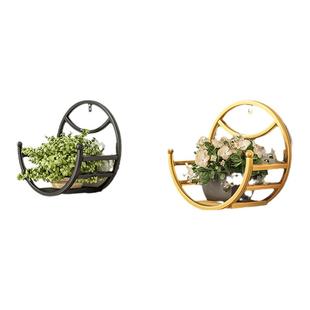 墙上壁挂花架客厅阳台铁艺花盆架绿萝多肉花盆植物花架子置物架