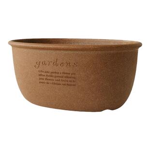 利快进口日本Hachiman Gardens花盆椭圆形盆景阳台坚固透气盆景