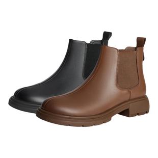 森达切尔西靴女鞋冬新商场同款超软羊皮经典休闲短靴XCU01DD4