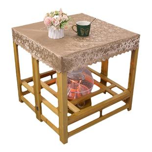 烤火桌罩电炉罩正方形防水防油防烫免息桌布皮罩长方形茶几布罩