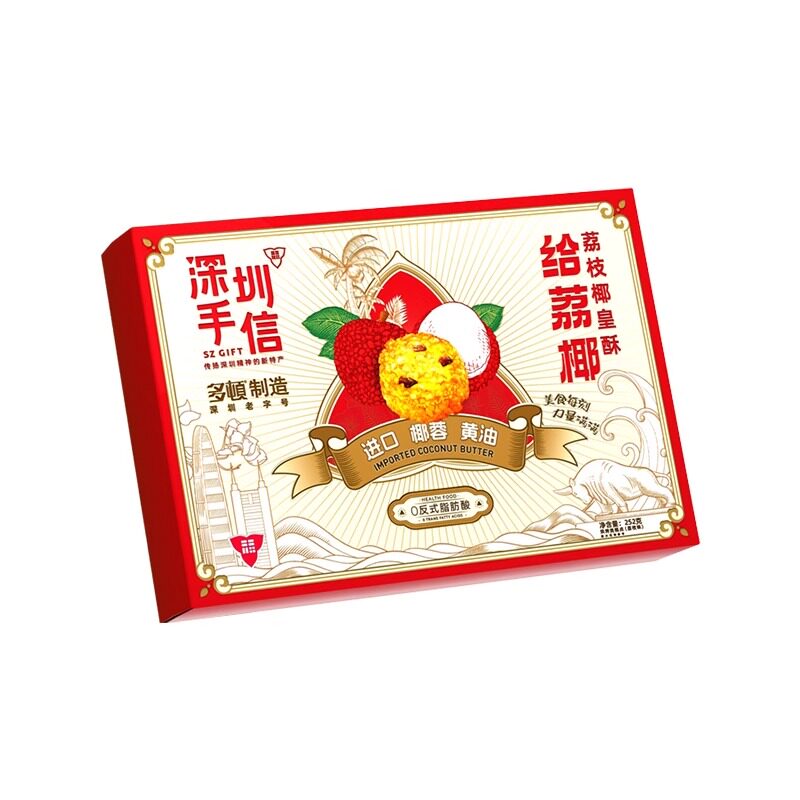 多顿荔枝椰蓉酥饼干零食休闲食品