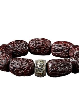 小叶紫檀手串文玩手持佛珠手把件