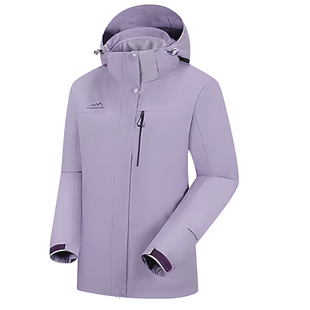 风雪狼新款冲锋衣三合一女冬季加绒加厚可拆卸抓绒衣纯色两件套男