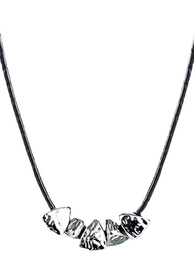 小众设计感碎银子项链女