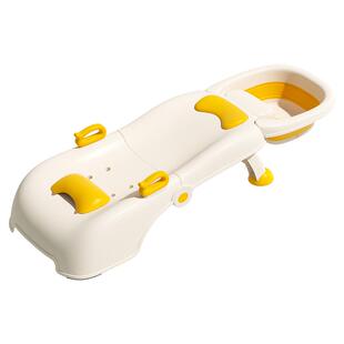 宝贝足迹儿童洗头发躺椅宝宝洗头床洗头凳可折叠小孩家用洗头神器